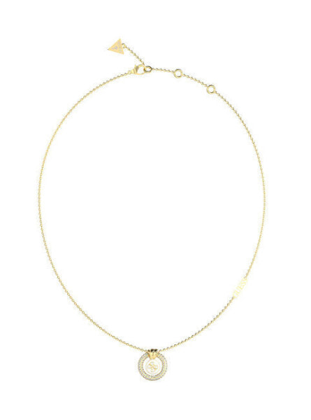 Fashion gold-plated necklace with zircons Knot You JUBN04052JWYGWHT/U