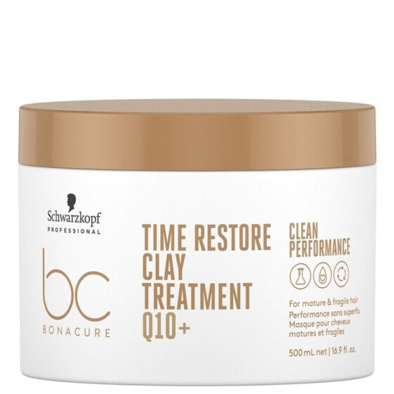 Schwarzkopf BC Time Restore Q10 Clay Treatment Укрепляющая глиняная маска для волос, против видимых признаков старения 500 мл