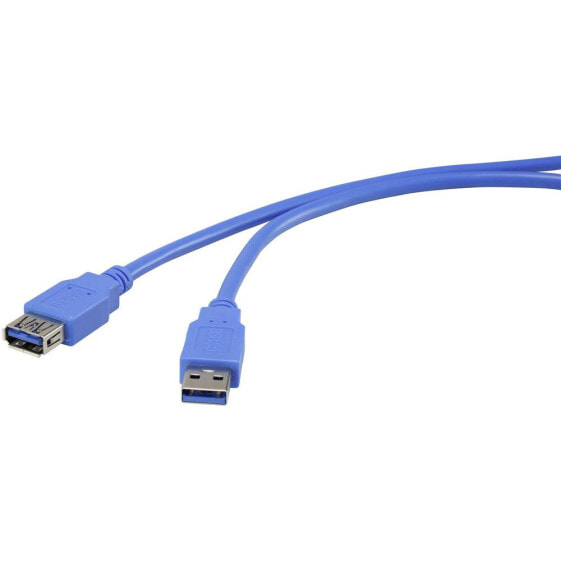 Renkforce RF-4262127 - 1.8 m - USB A - USB A - USB 3.2 Gen 1 (3.1 Gen 1) - 5000 Mbit/s - Blue