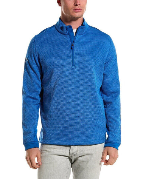 Callaway Mid-Weight Hex 1/4-Zip Pullover Men's Blue L