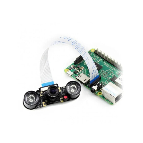 Camera HD Night Vision H OV5647 5Mpx - wide angle IR for Raspberry Pi + IR modules - Waveshare 10703