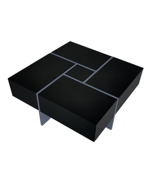 Modern Coffee Table with Hidden Storage & Sliding Top