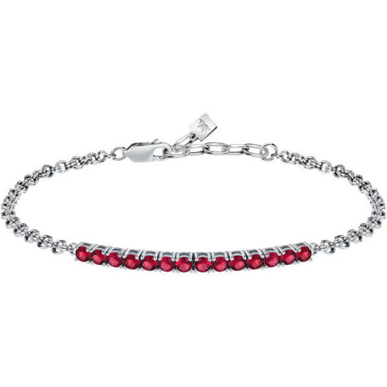 Modern silver bracelet with zircons Tennis SATT19