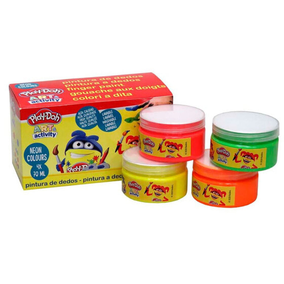 PLAY-DOH 4 Colors Neon Finger Paint 70ml