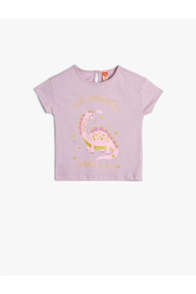 4SMG10110AK Koton Kız Bebek T-shirt LİLA