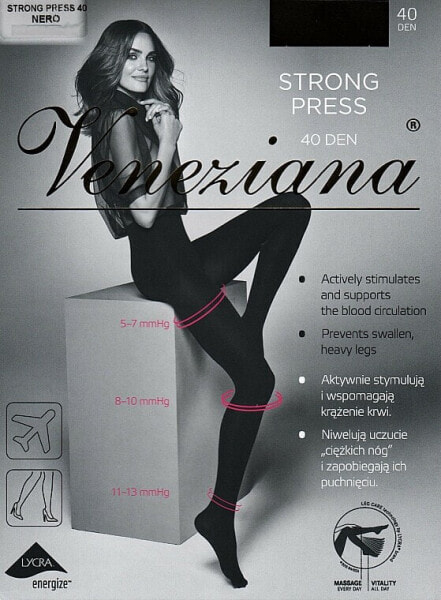 Strumpfhose für Damen Strong press 40 Den nero - Veneziana 3