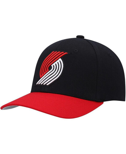 Men's Black, Red Portland Trail Blazers MVP Team Two-Tone 2.0 Stretch-Snapback Hat