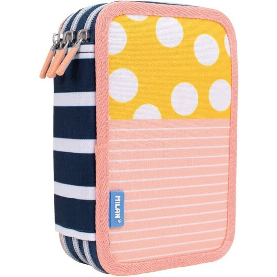 Triple Pencil Case Milan Swins Yellow Pink 19,5 x 13 x 7,5 cm