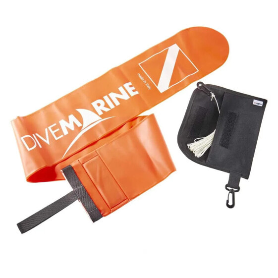 DIVEMARINE Safety Black Pouch 15 m White Nylon Cord signaling buoy