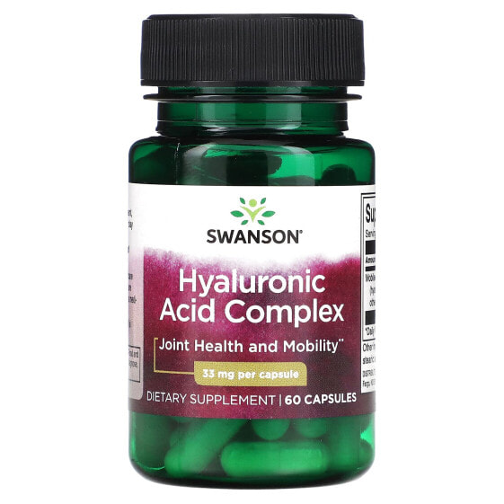 Витамины для здоровья кожи Swanson Hyaluronic Acid Complex, 83 мг, 60 капсул