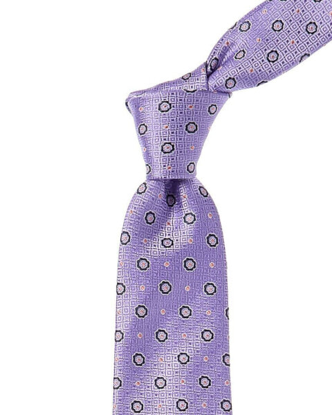 Canali Purple Silk Tie Men's Purple Os