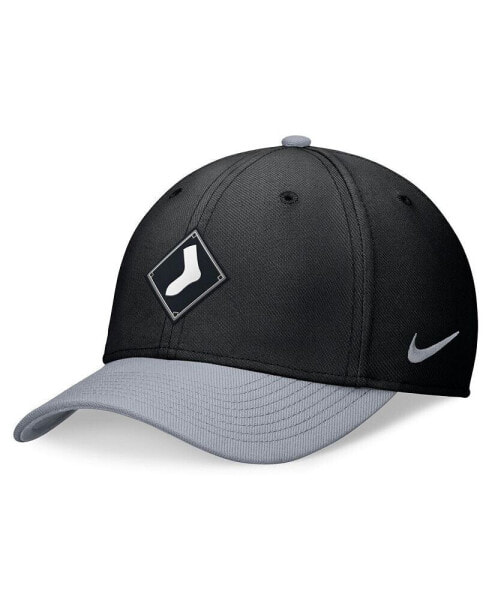 Men's Black/Gray Chicago White Sox 2024 City Connect Swoosh Flex Hat