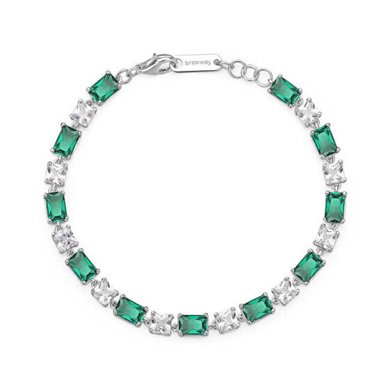 Fancy Life Green Cubic Zirconia Silver Bracelet FLG16