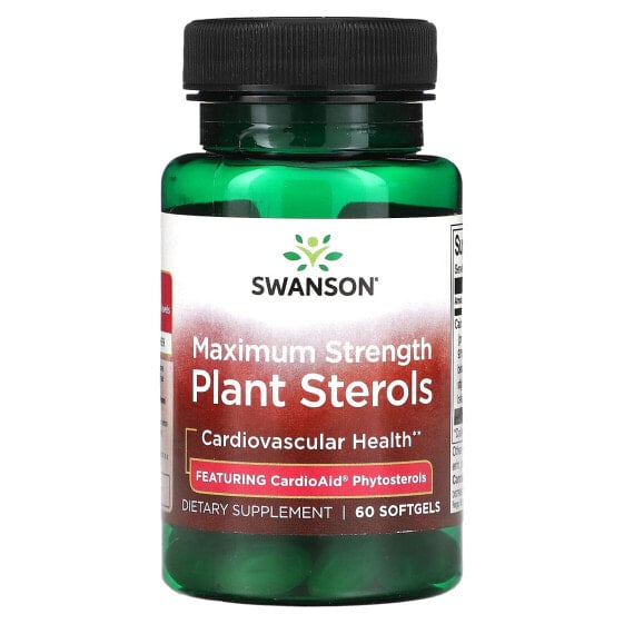 Витамины и БАДы Swanson, Plant Sterols, Maximum Strength, 60 капсул