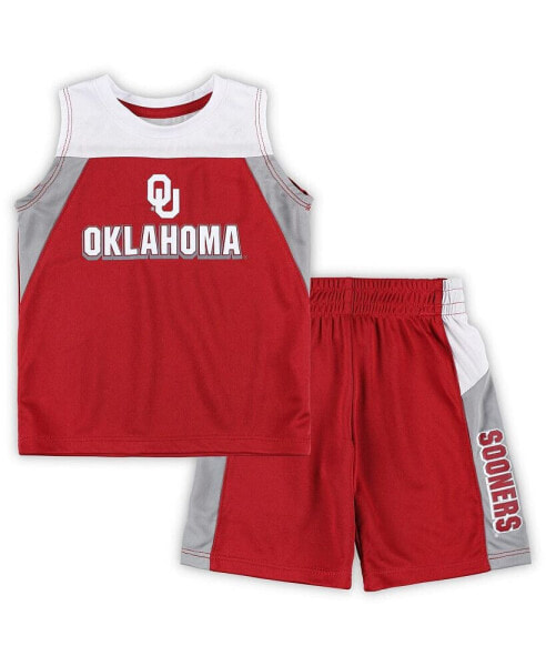 Toddler Boys and Girls Crimson Oklahoma Sooners Ozone Tank Top and Shorts Set