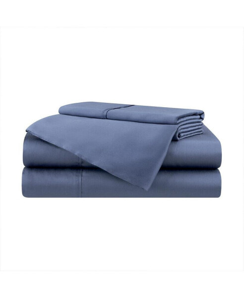 Eucalyptus Sheet Set, (Full Bed Size), 1 Flat Sheet, 1 Fitted Sheet, 2 Pillowcases, Ultra Soft Fabric, Breathable and Cooling, Eco-Friendly