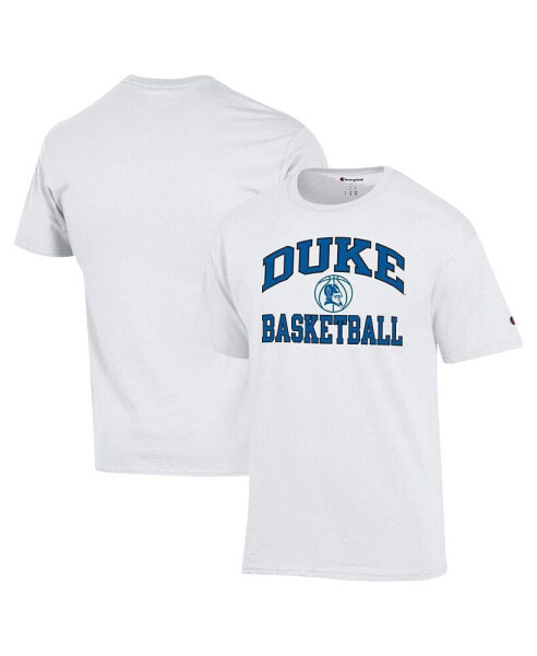 Men's White Duke Blue Devils Basketball Icon T-shirt