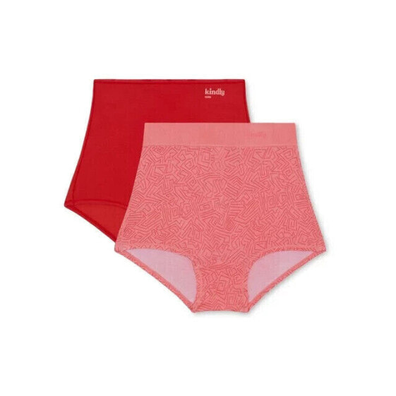 2Pk kindly Yours Women Comfort Modal Modern Boyshort Underwear XXL Red/Pink