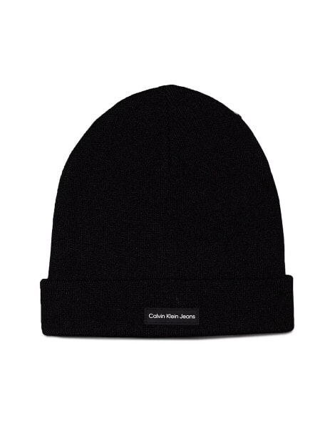 Calvin Klein Jeans Knit Beanie in Black