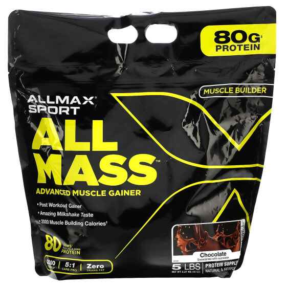 Гейнер ALLMAX Advanced Muscle Gainer, Шоколад, 5 фунтов (2.27 кг)