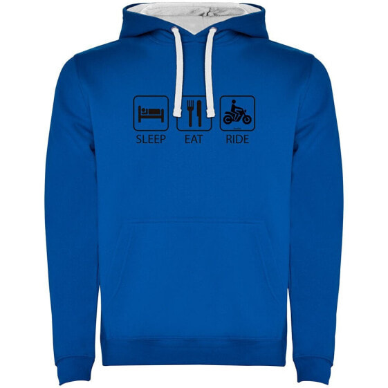 KRUSKIS Sleep Eat And Ride Two-Colour hoodie