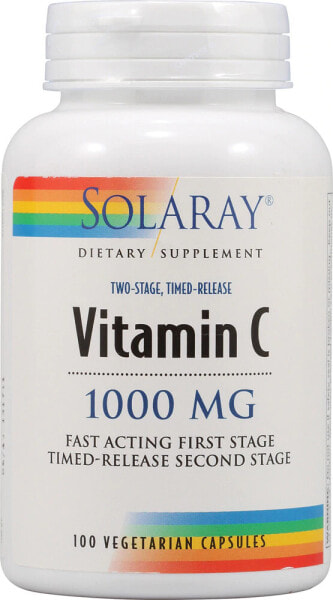 Solaray Vitamin C Витамин С 1000 мг 100 веганских капсул