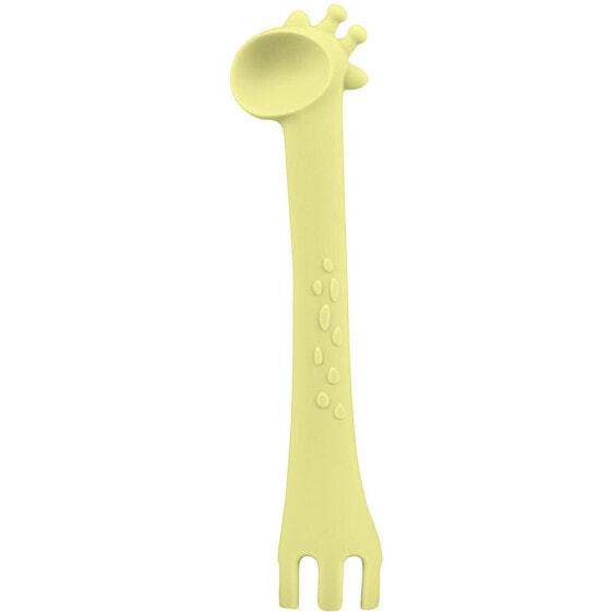 Ложка для кормления детская с силиконовым гибким жирафом Kikkaboo Silicone Giraffe - синяя