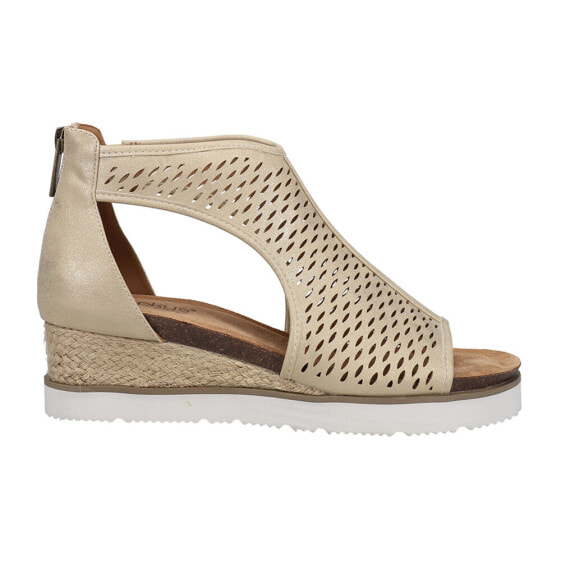 Corkys Sugar Momma CutOuts Espadrille Wedge Womens Gold Casual Sandals 41-0287-
