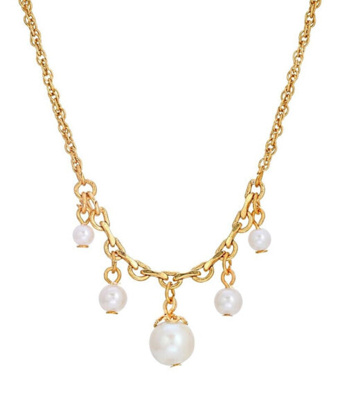Imitation Pearl Drop Necklace