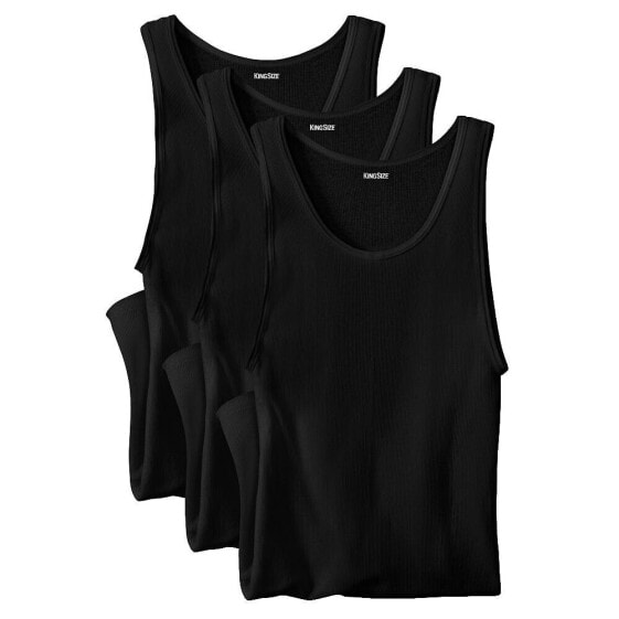 Big & Tall Ribbed Cotton Tank Undershirt, 3-Pack