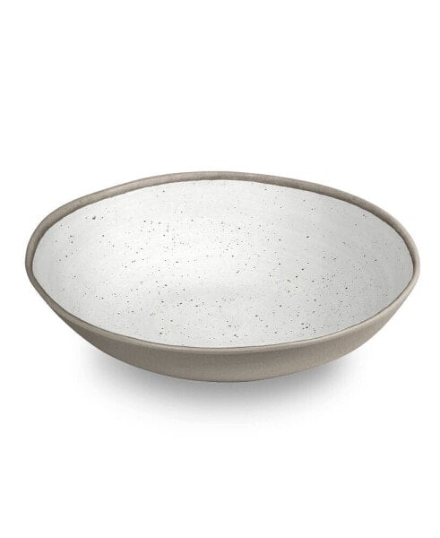 Melamine Retreat Pottery White Serve Bowl 12"