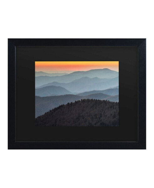 Pierre Leclerc Great Smoky Sunset Matted Framed Art - 15" x 20"