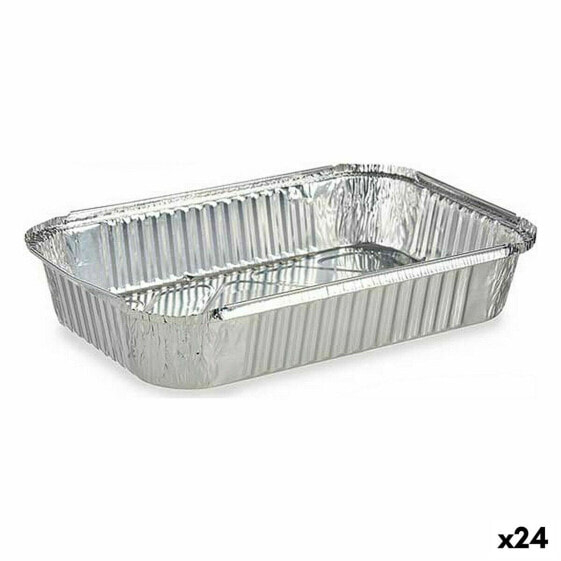 Набор посуды для кухни одноразовая с крышкой алюминиевый Kinvara - 21 x 6 x 30,5 см (24 штуки)