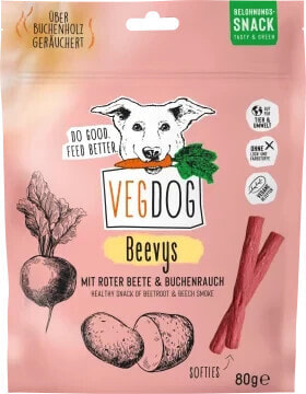 Hundeleckerli mit roter Beete & Buchenrauch, Beevys, 80 g