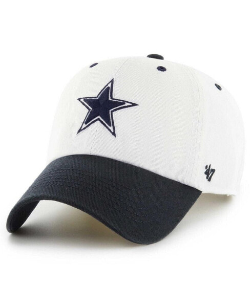 47 Brand Men's White Dallas Cowboys Double Header Clean Up Adjustable Hat