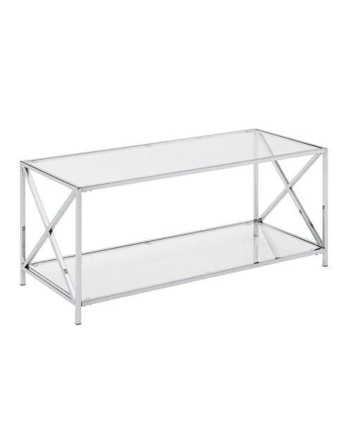 Oxford Chrome Coffee Table with Shelf