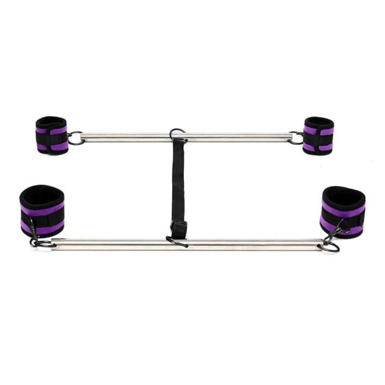 Утяжка на запястья и щиколотки BONDAGE PLAY Double Spreader Bar with Suffs Adjustable Purple
