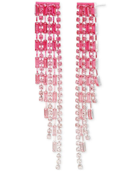 Серьги Kensie Pink Ombre Rhinestone Fringe