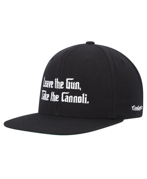 Men's and Women's Black The Godfather Leave the Gun, Take the Cannoli Snapback Hat