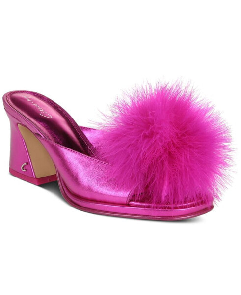 Women's Hadie Fluff Slip-On Dress Slide Sandals