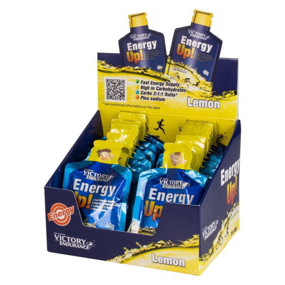 VICTORY ENDURANCE Energy Up 40g 24 Units Lemon Energy Gels Box