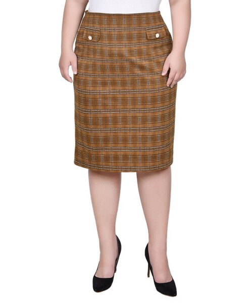 Plus Size Knee Length Double Knit Skirt