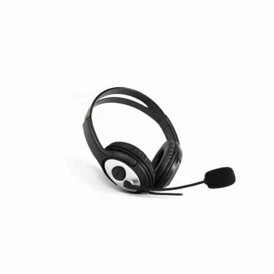 Наушники с микрофоном CoolBox COO-AUM-01 Чёрный Чёрный/Серебристый Серебристый