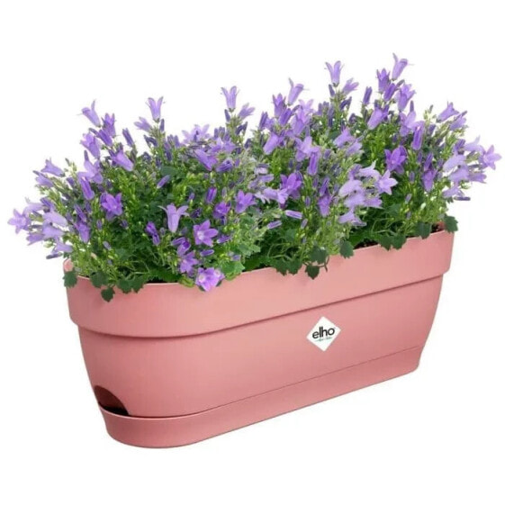 Ящик для цветов elho Loft Urban Round Flower Topf - Plastik - Pilled - Tank - mit Rollen - 50 - Pulverrosa