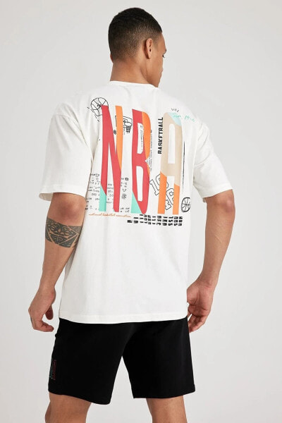 Fit Nba Lisanslı Oversize Fit Bisiklet Yaka Kısa Kollu %100 Pamuk Tişört A1891ax23sm