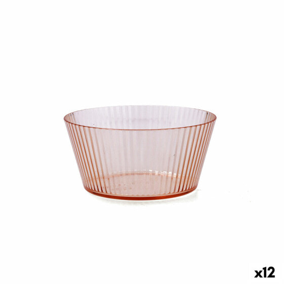 Bowl Quid Sunset Coral Plastic 15 cm (12 Units)