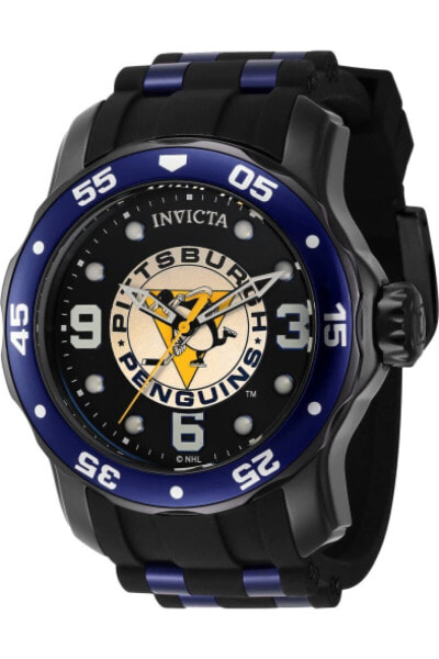 Invicta Men's 42646 NHL Pittsburgh Penguins Quartz Black Dial Color
