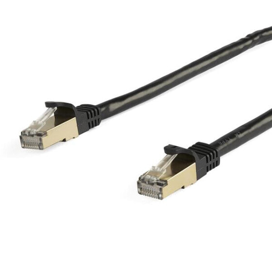 StarTech.com 7m CAT6a Ethernet Cable - 10 Gigabit Shielded Snagless RJ45 100W PoE Patch Cord - 10GbE STP Network Cable w/Strain Relief - Black Fluke Tested/Wiring is UL Certified/TIA - 7 m - Cat6a - S/UTP (STP) - RJ-45 - RJ-45