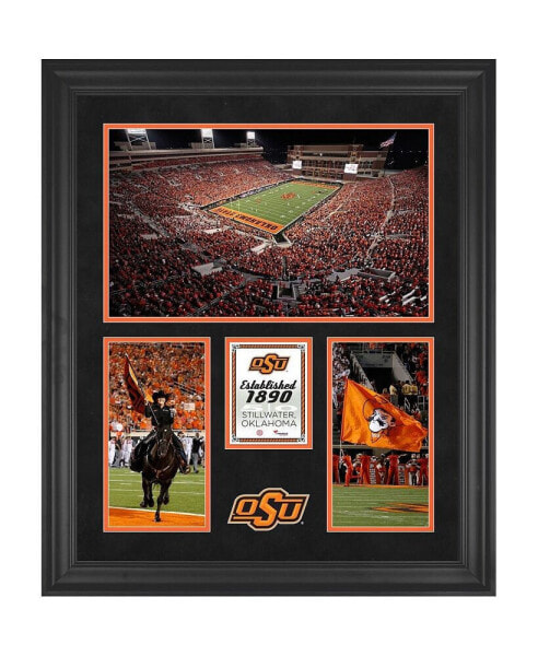 Oklahoma State Cowboys Boone Pickens Stadium Framed 20'' x 24'' 3-Opening Collage