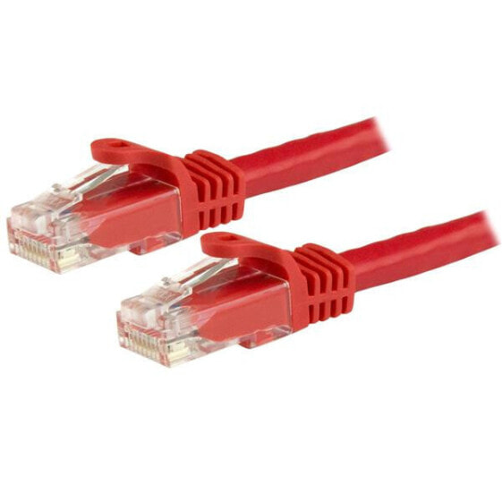 StarTech.com 15m CAT6 Ethernet Cable - Red CAT 6 Gigabit Ethernet Wire -650MHz 100W PoE RJ45 UTP Network/Patch Cord Snagless w/Strain Relief Fluke Tested/Wiring is UL Certified/TIA - 15 m - Cat6 - U/UTP (UTP) - RJ-45 - RJ-45